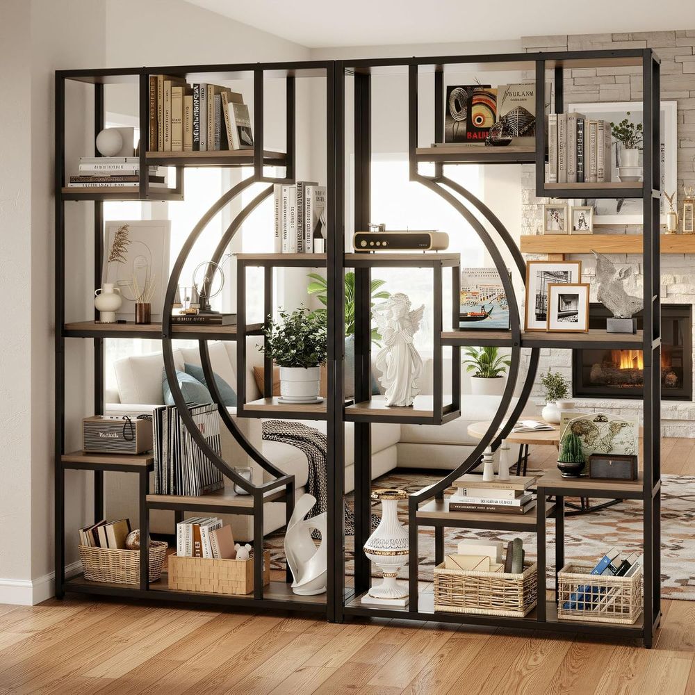 Storage & Organization - 70,8 inch hoge boekenplankset van 2,
