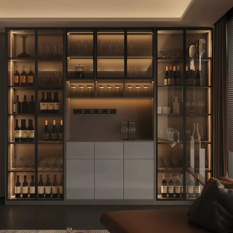 Storage & Organization - Lichte luxe Italiaanse eettafel wijnkast moderne