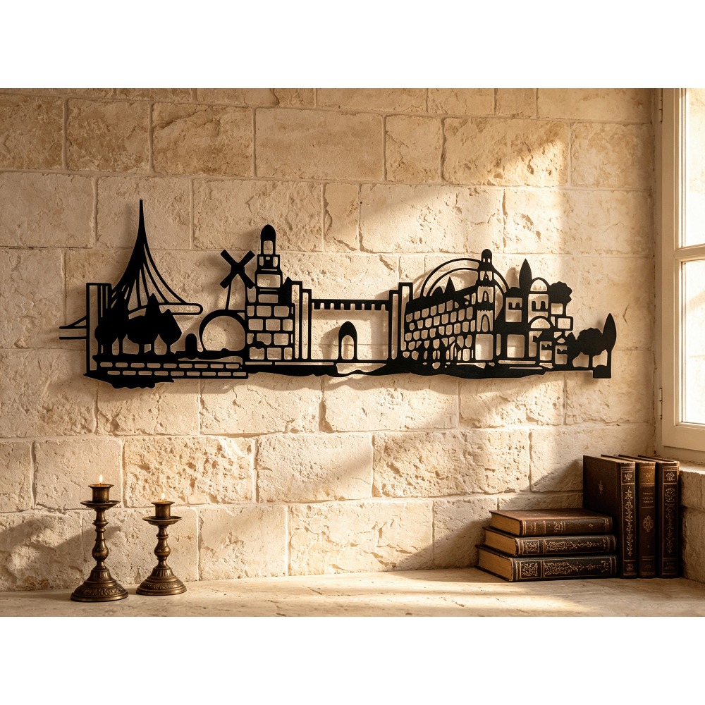 Home Decor - CIFBUY Metalen Wanddecoratie Jeruzalem Skyline Decor