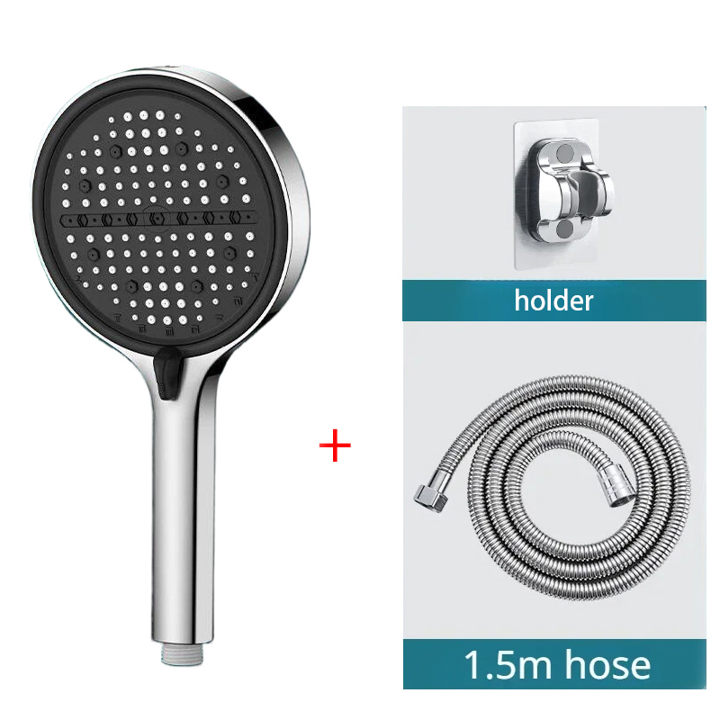 High Pressure Shower Head Handheld - 3 stuks badkamer douchekop zilver 8