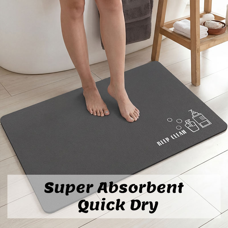 Quick Dry Diatomite Bath Mat - Diatomite Badmat Badkamer Absorberende Antislip Vloermat