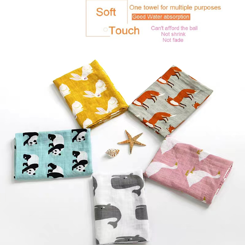 Muslin Cotton Bedspread - Pasgeboren Dekens Bamboe Badhanddoek Baby Swaddle
