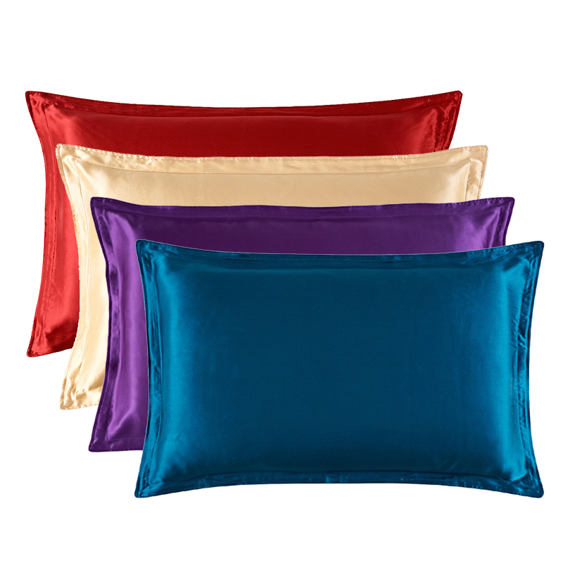 Satin Silk Pillowcase Hair Skin - 48x74cm kussensloop patchwork effen één zijde