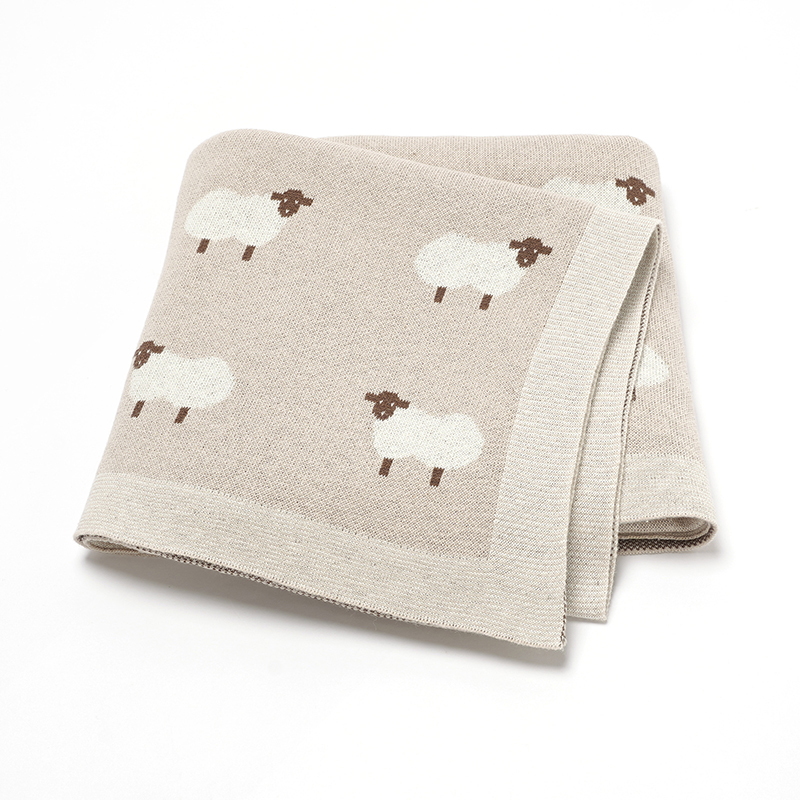Muslin Cotton Bedspread - Leuke Schapenprint Mousseline Pasgeboren Baby Jongens