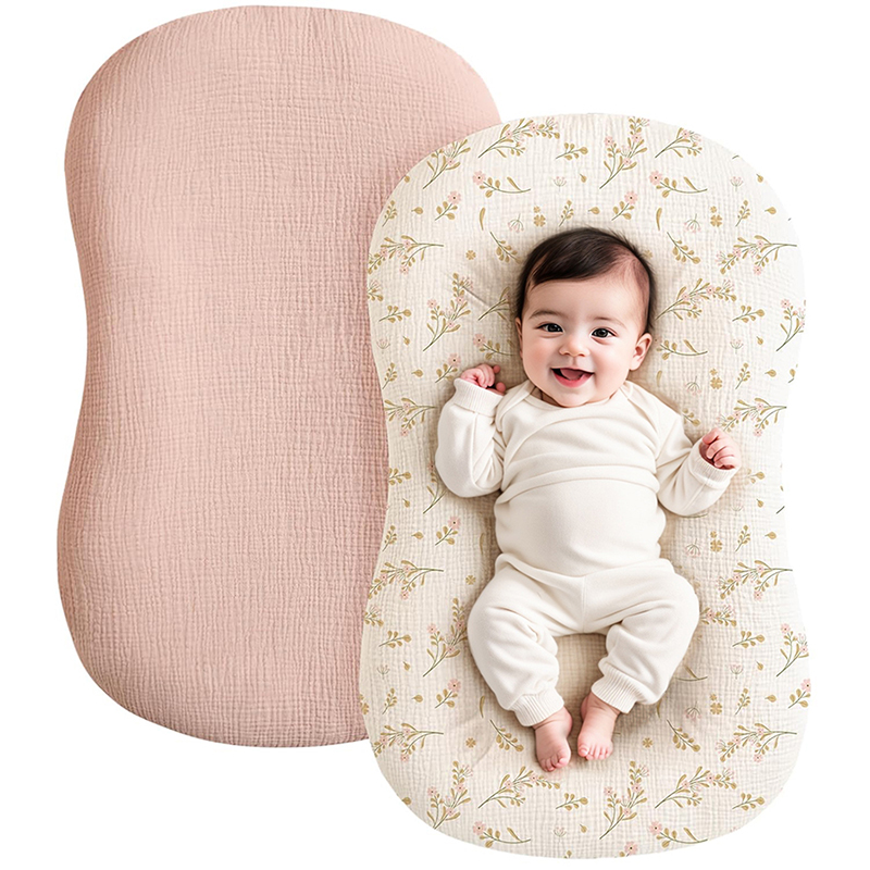 Muslin Cotton Bedspread - 2 STUKS Baby Lounger Cover Mousseline