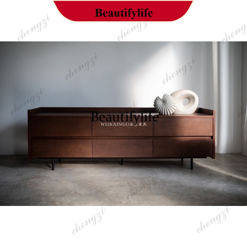 Storage & Organization - N178 Designmarmeren tv-meubel woonkamer essenhouten opbergkast