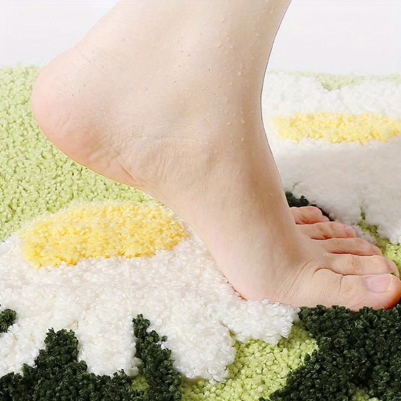 Quick Dry Diatomite Bath Mat - VIKAMA Antislip Bloemenbadmat Snel Droogend Absorberend