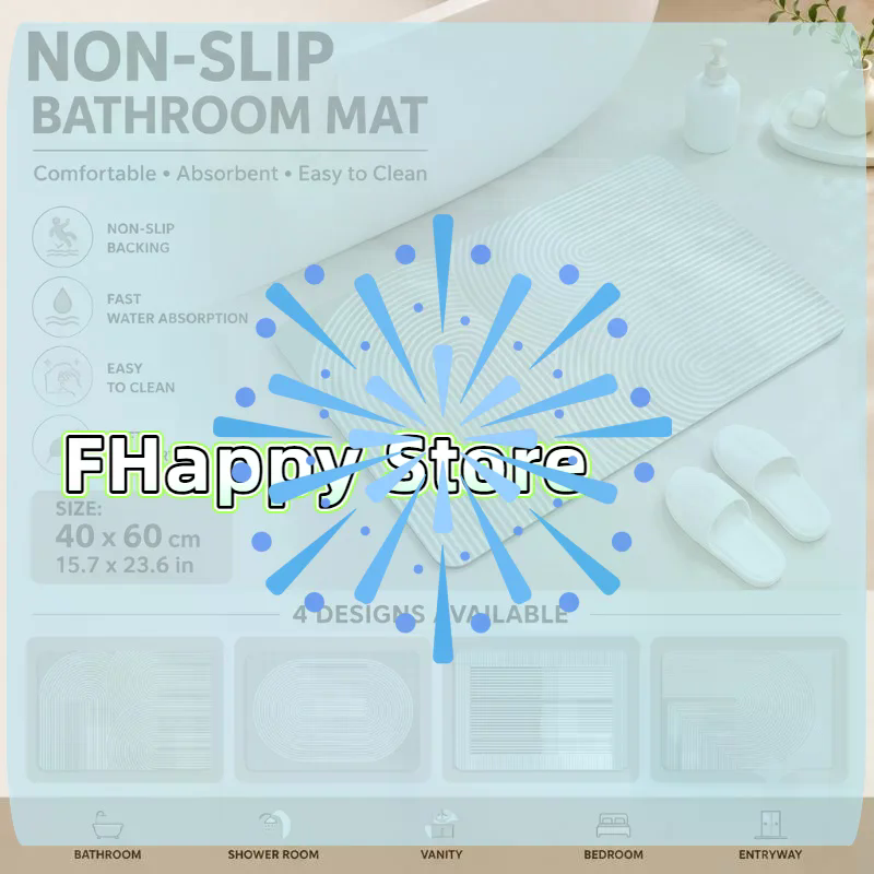 Beige gestreepte diatomiet bad - Quick Dry Diatomite Bath Mat recensie en prijs