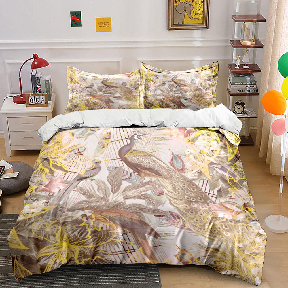 Vintage pauw vogelkooi beddeng - Aesthetic Floral Duvet Cover recensie en prijs