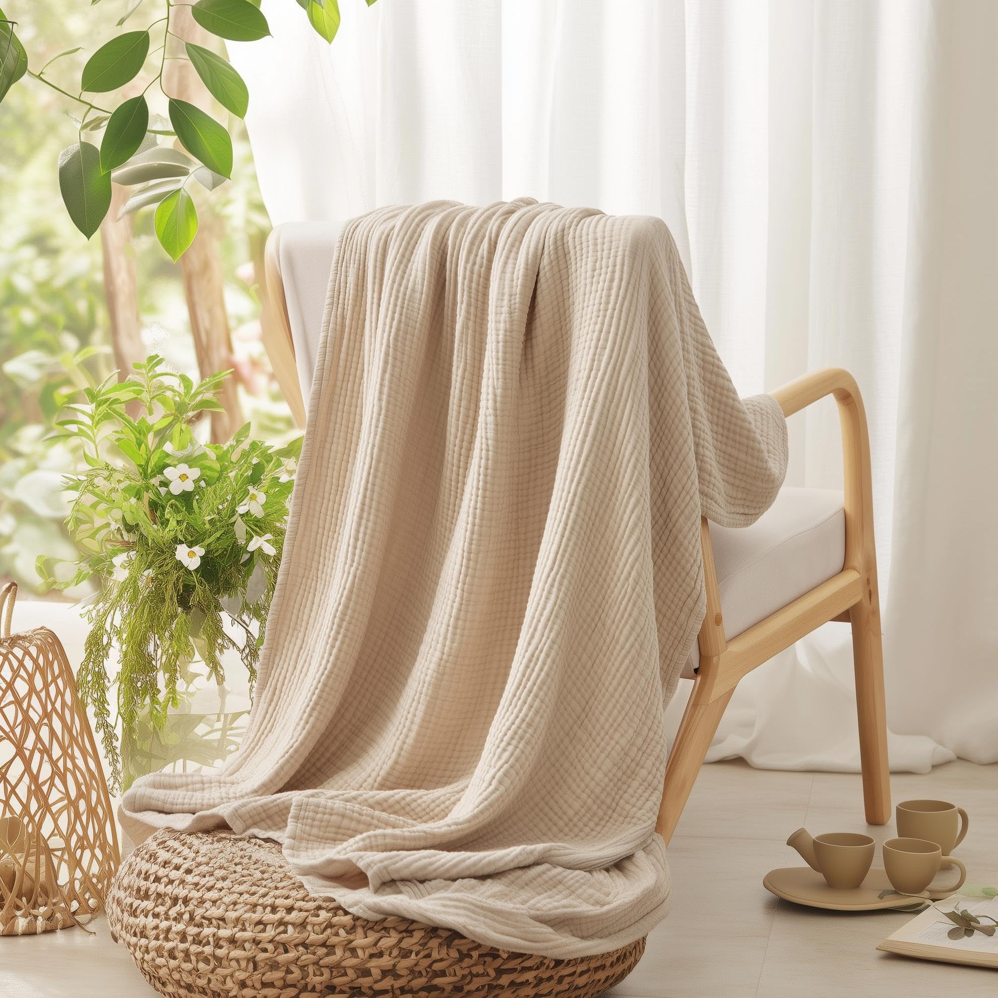 100% katoenen deken voor bed Z - Muslin Cotton Bedspread recensie en prijs