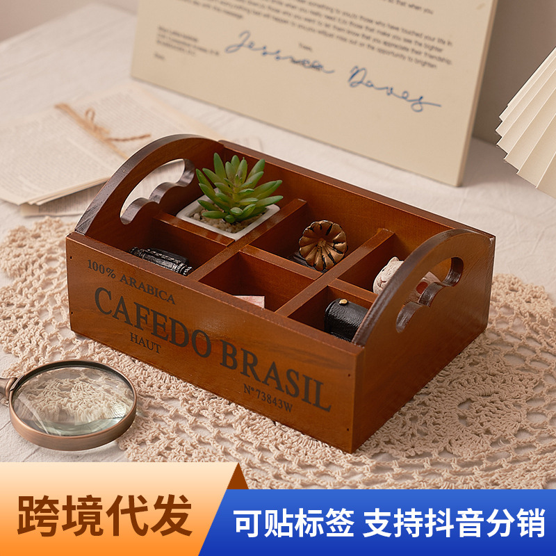 Zakka retro houten draagbare o - Storage & Organization recensie en prijs