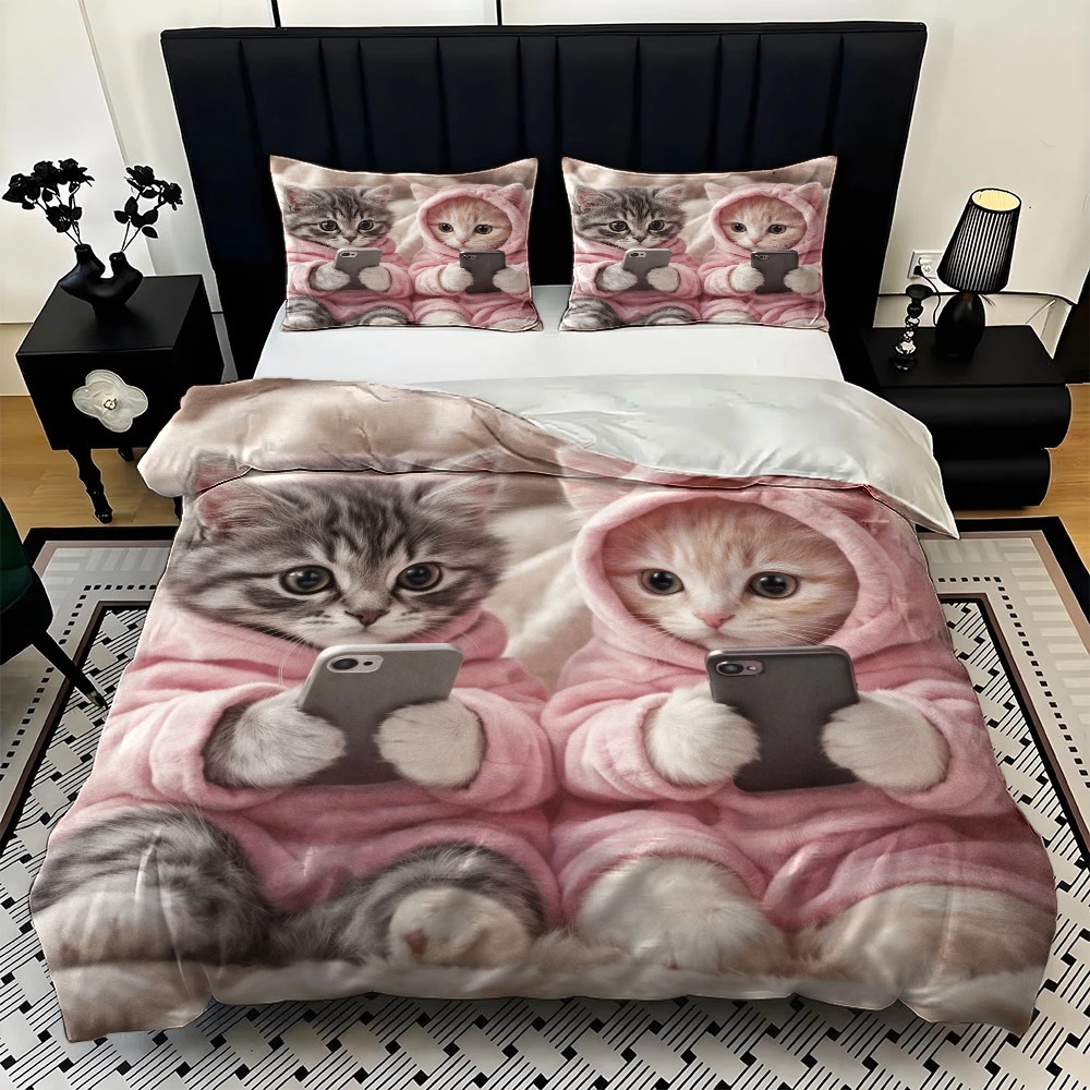 3-delige schattige kattenpatro - Duvet Cover Sets With Zipper recensie en prijs