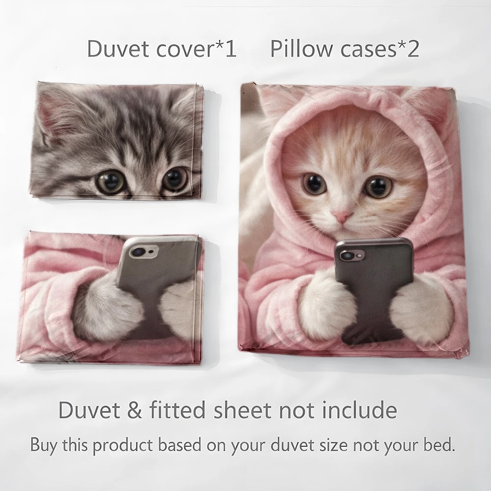 3-delige schattige kattenpatro - Duvet Cover Sets With Zipper recensie en prijs