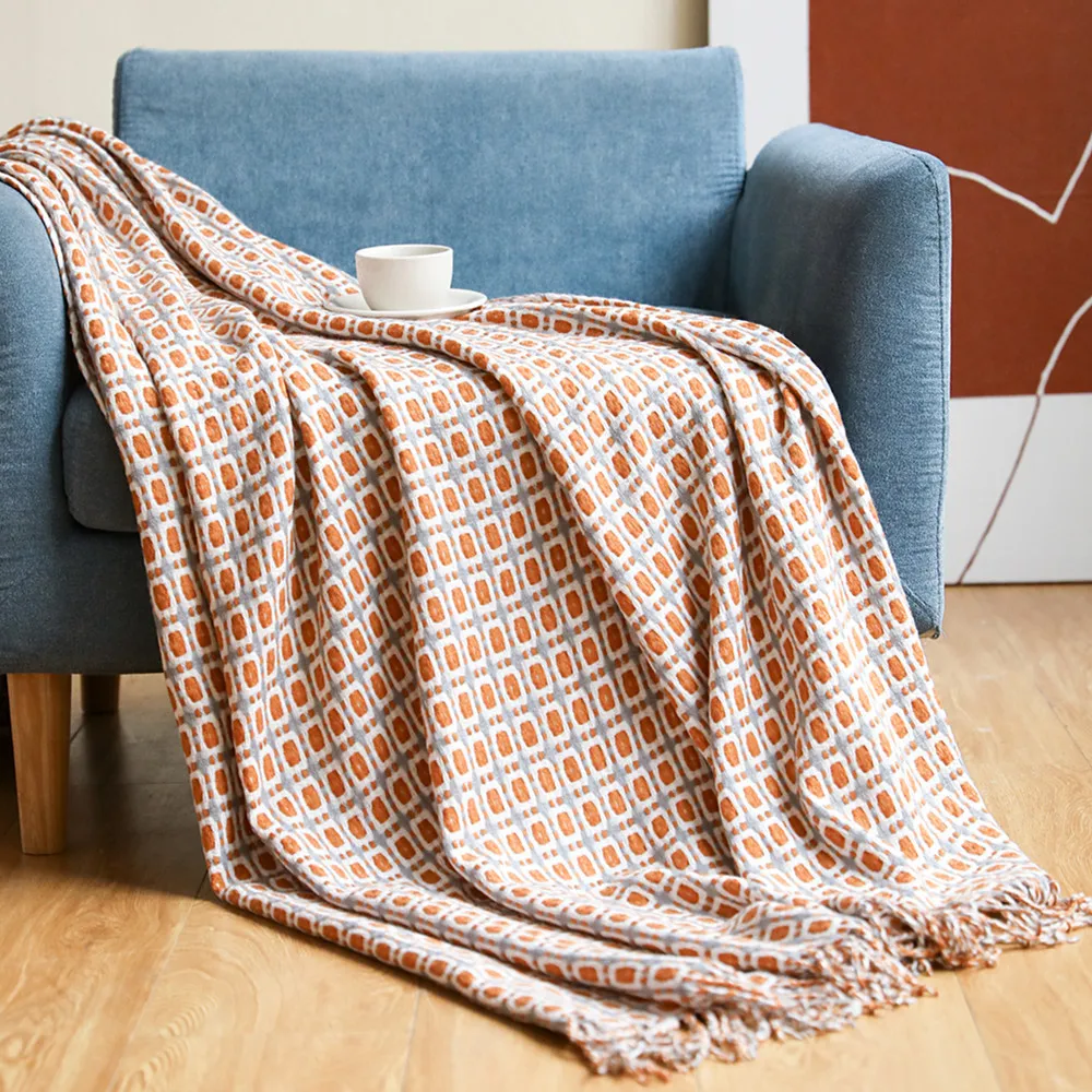 Geometrisch Jacquard Geweven D - Boho Throw Blanket Fringe recensie en prijs