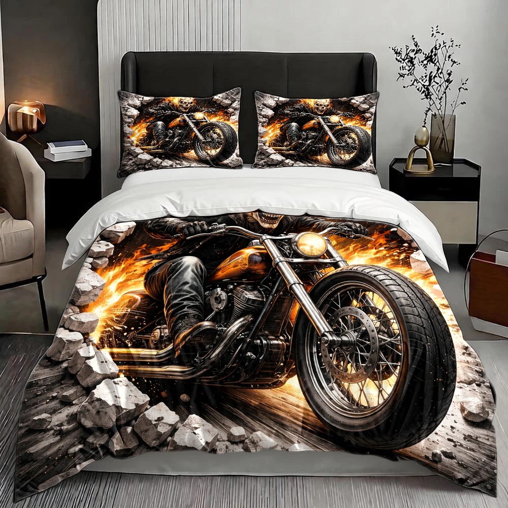 Ghost Rider Flame Skull Motorc - Duvet Cover Sets With Zipper recensie en prijs