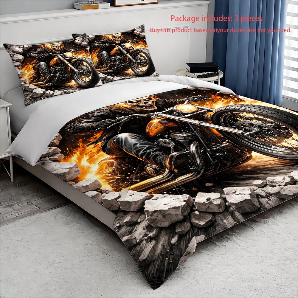 Ghost Rider Flame Skull Motorc - Duvet Cover Sets With Zipper recensie en prijs