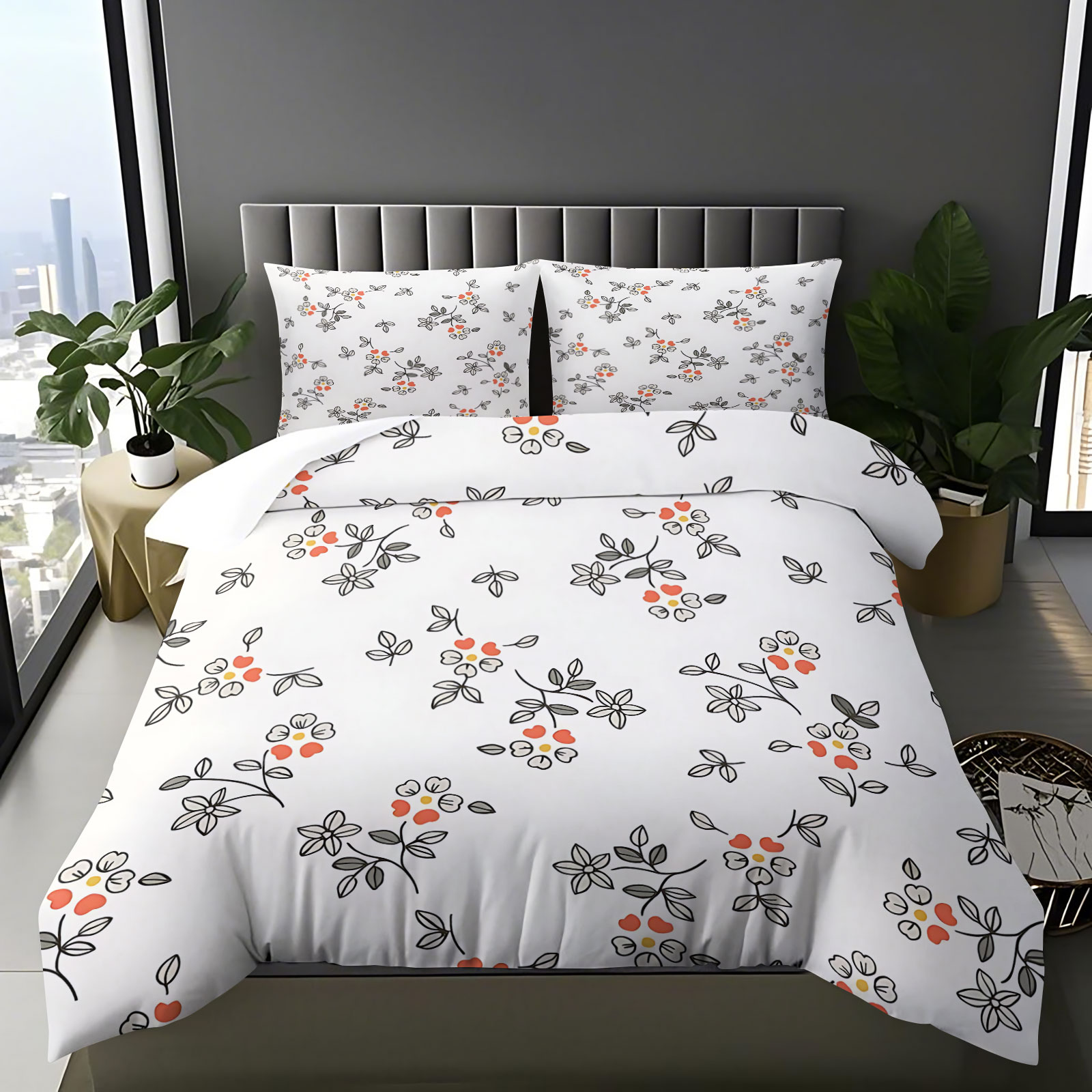 Minimale handgetekende dunne l - Aesthetic Floral Duvet Cover recensie en prijs