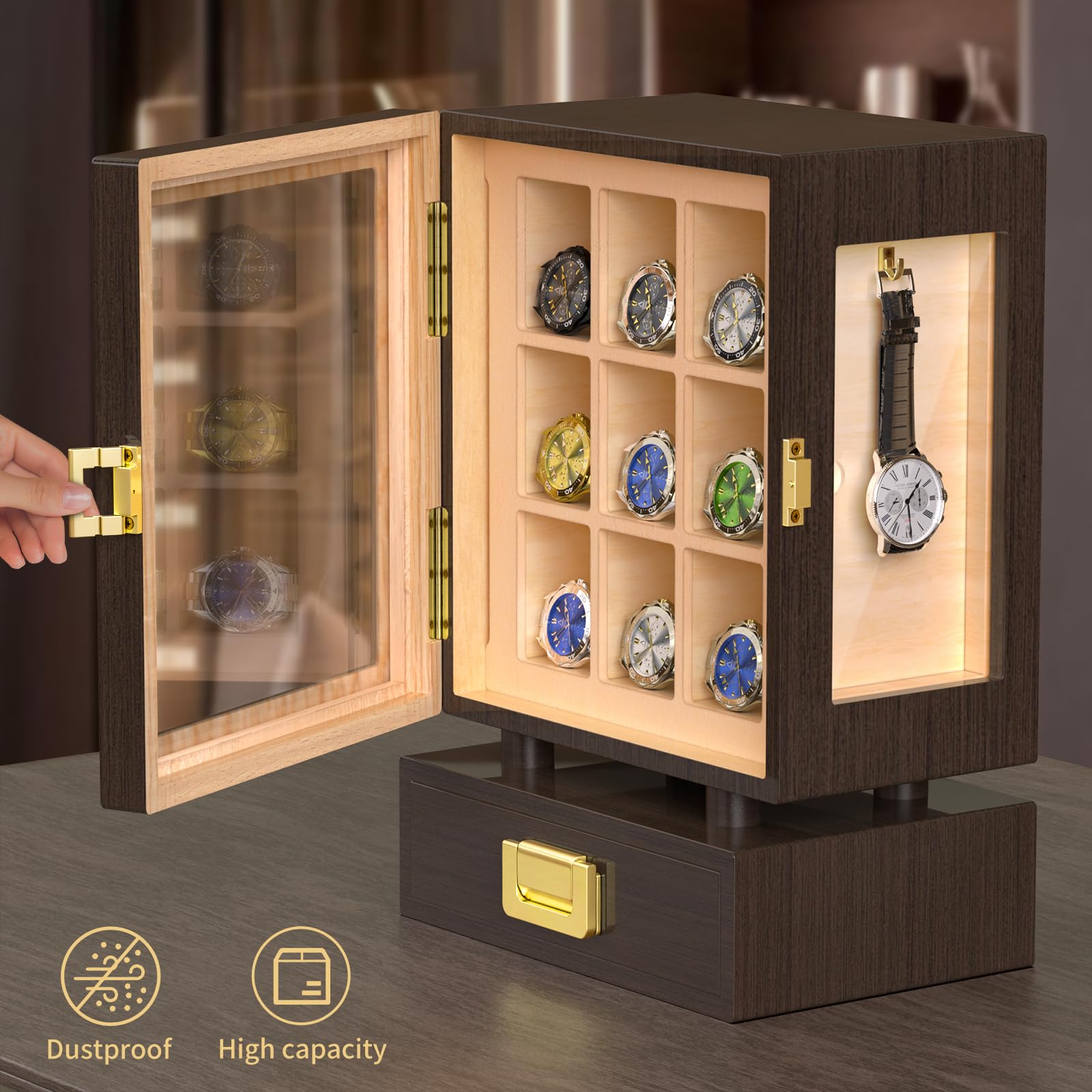 Houten opbergdoos voor horloge - Storage & Organization recensie en prijs
