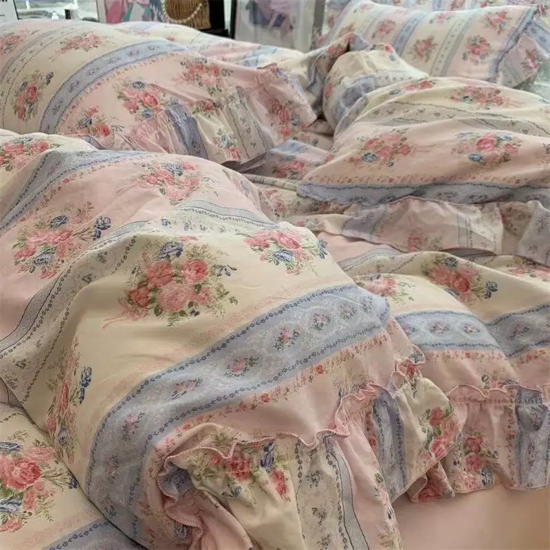 Koreaanse stijl prinses bloeme - Aesthetic Floral Duvet Cover recensie en prijs