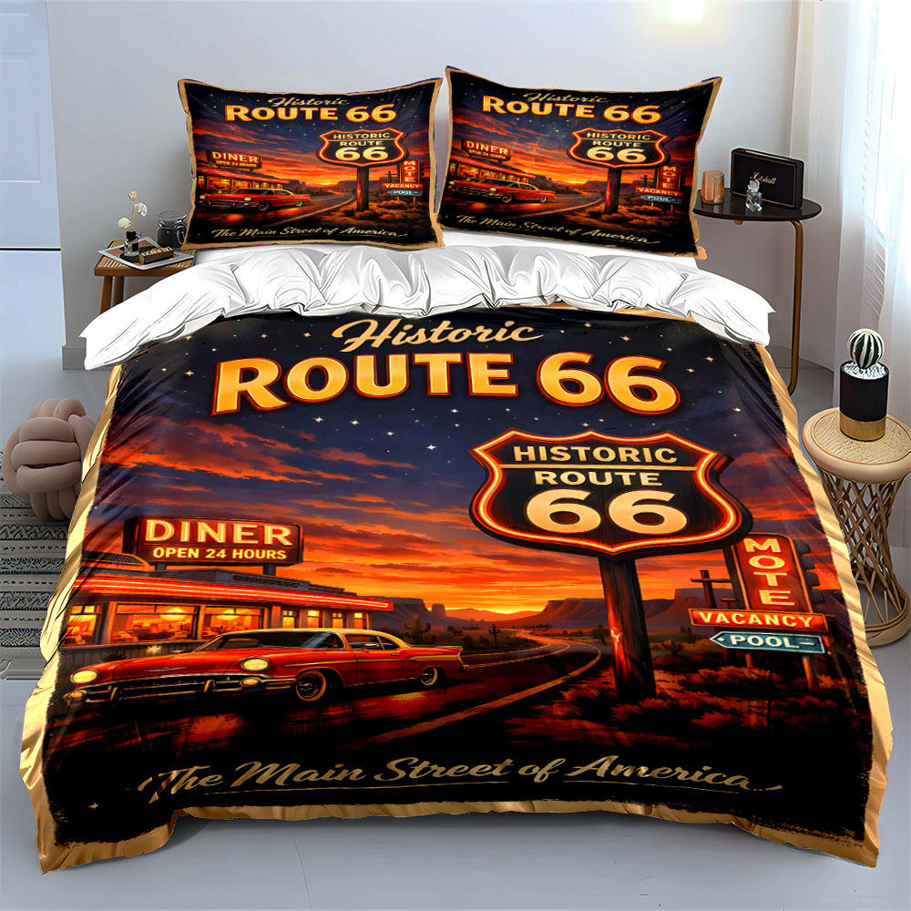 Nostalgische nacht op Route 66 - Duvet Cover Sets With Zipper recensie en prijs