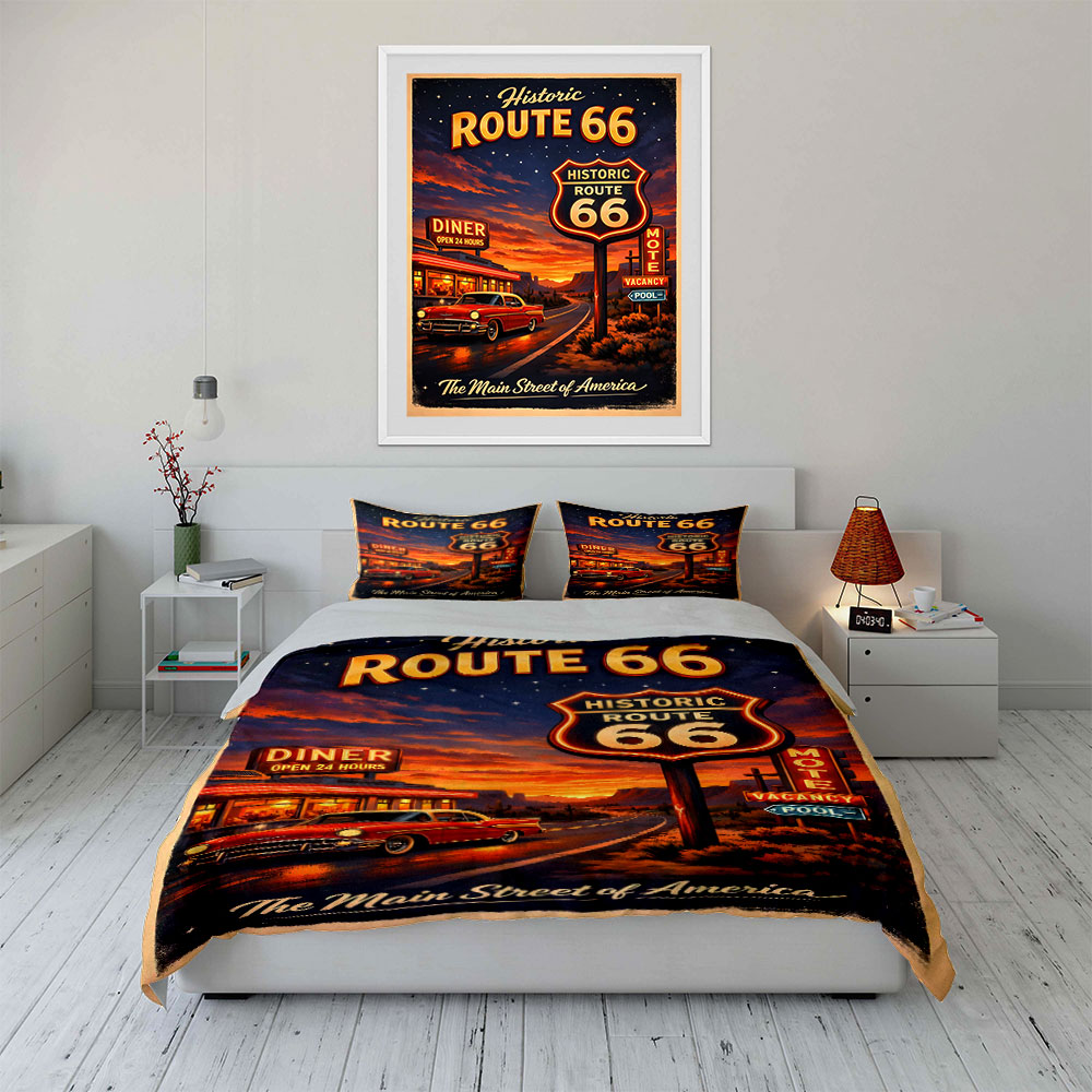 Nostalgische nacht op Route 66 - Duvet Cover Sets With Zipper recensie en prijs