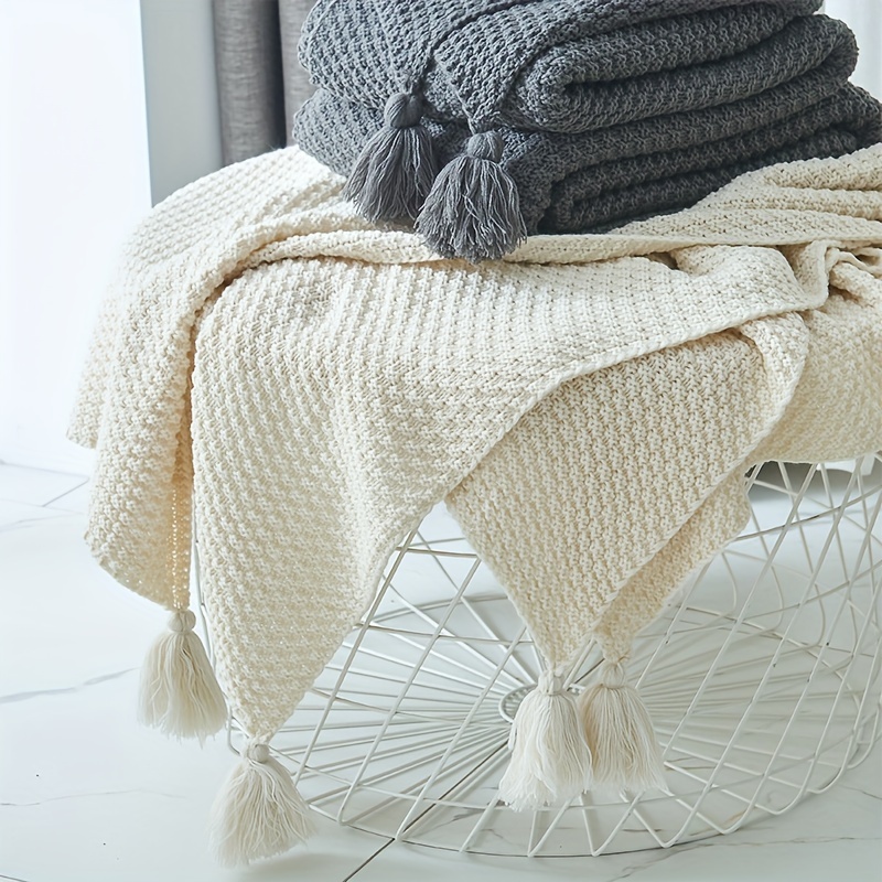 Boho gebreide deken met decora - Boho Throw Blanket Fringe recensie en prijs