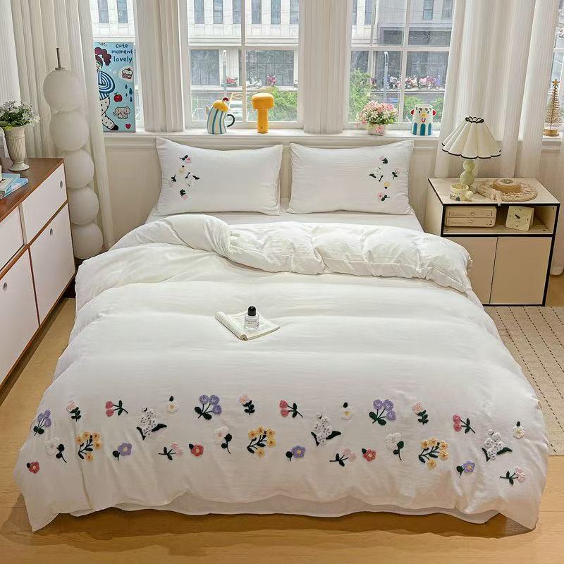 Esthetische bloemenborduurwerk - Aesthetic Floral Duvet Cover recensie en prijs