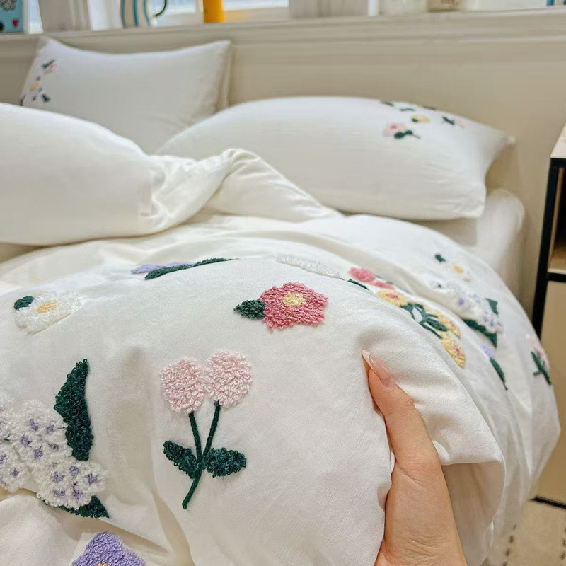 Esthetische bloemenborduurwerk - Aesthetic Floral Duvet Cover recensie en prijs