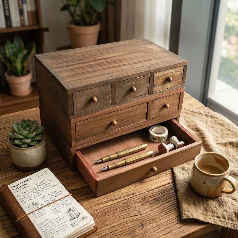 Houten opbergdoos voor op het  - Storage & Organization recensie en prijs